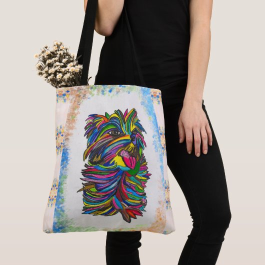 Yorkie Love BG Canvas tas (Dichtbij)