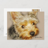 Yorkie Love Briefkaart (Voorkant / Achterkant)