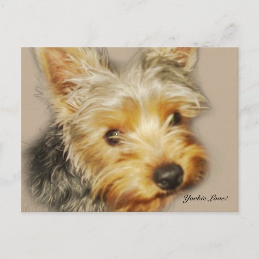 Yorkie Love Briefkaart (Voorkant)