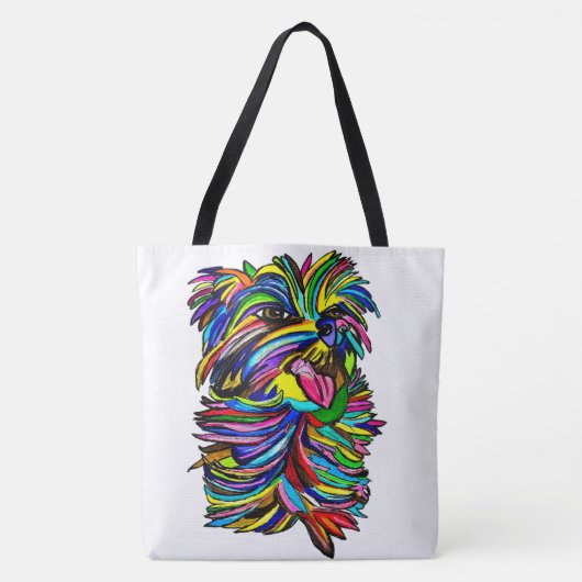 Yorkie Love Canvas tas (Voorkant)