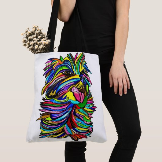 Yorkie Love Canvas tas (Dichtbij)