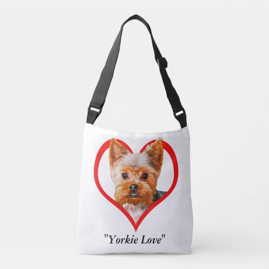 Yorkie Love Crossbody Tas (Voorkant)