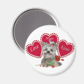 Yorkie Love Hug Kisses Magnet (Voorkant / Achterkant)