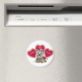 Yorkie Love Hug Kisses Magnet (Insitu (Vaatwasser))