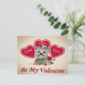 Yorkie Love Hugs and Kisses Briefkaart (Staand voorkant)