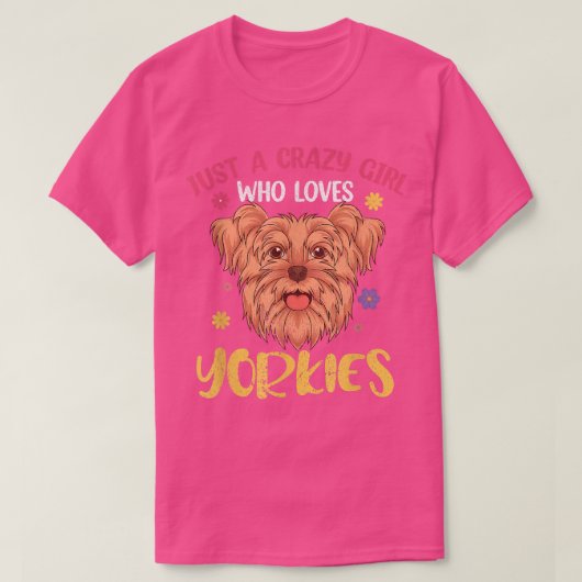 Yorkie Lover Girls Women Dog Owner Pet Yorkshire T T-shirt (Design voorkant)