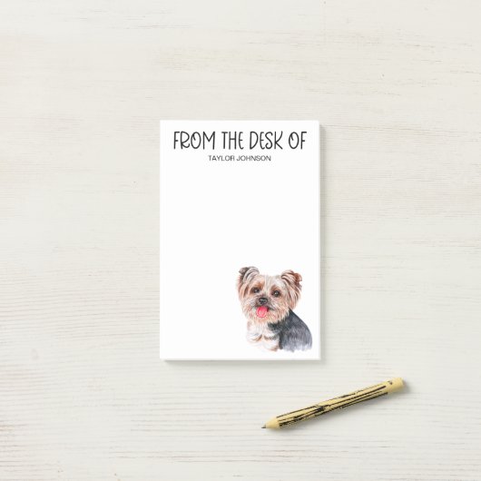 Yorkie Lover Post-it Notes (Op bureau)