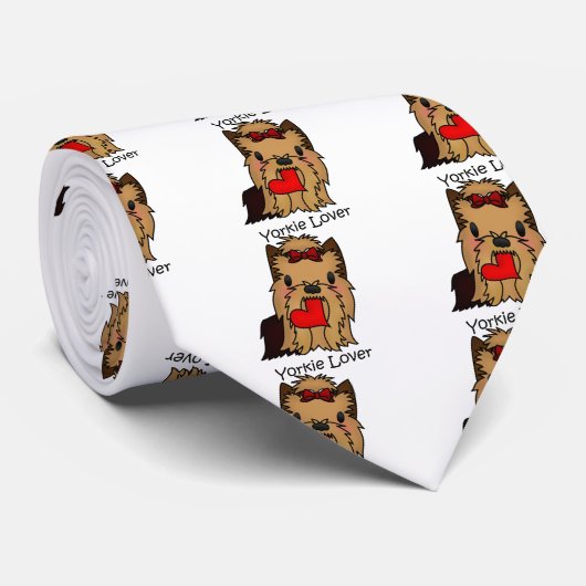 Yorkie Lover, Yorkshire Terrier Stropdas (Opgerold)