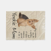 Yorkie Ma Fleece Blanket (Voorkant (Horizontaal))