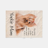 Yorkie Ma Fleece Blanket (Voorkant (Horizontaal))