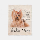 Yorkie Ma Fleece Blanket (Voorkant)