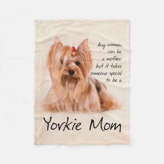 Yorkie Ma Fleece Blanket (Voorkant)