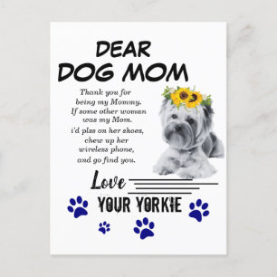 Yorkie Ma Spacial Poem Briefkaart