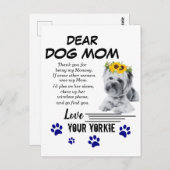 Yorkie Ma Spacial Poem Briefkaart (Voorkant / Achterkant)