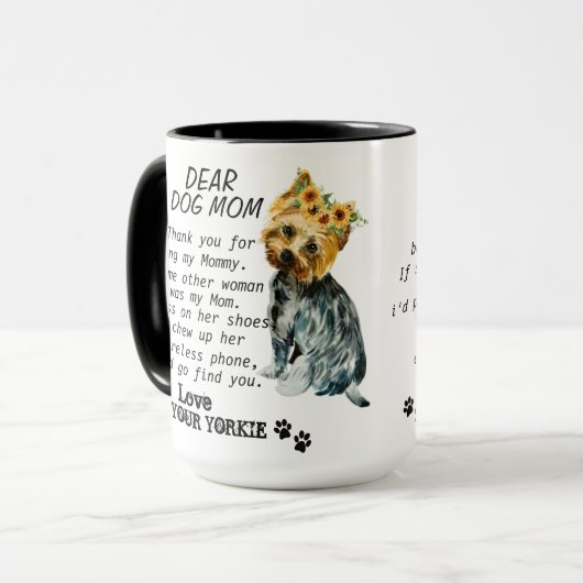Yorkie Mam Best Quote Mok (Voorkant links)