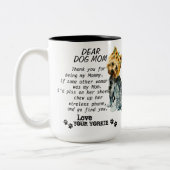 Yorkie Mam Best Quote Tweekleurige Koffiemok (Links)