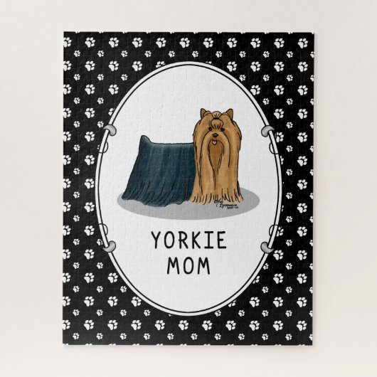 Yorkie Mam (Yorkshire Terrier Ma) Cute Legpuzzel (Verticaal)