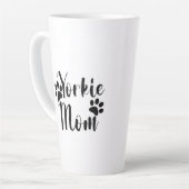 Yorkie Mam Yorkshire Terrier Pawprint Graphics Latte Mok (Linkerhoek)