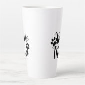 Yorkie Mam Yorkshire Terrier Pawprint Graphics Latte Mok (Voorkant)