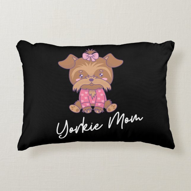 Yorkie mama 2 accent kussen (Voorkant)