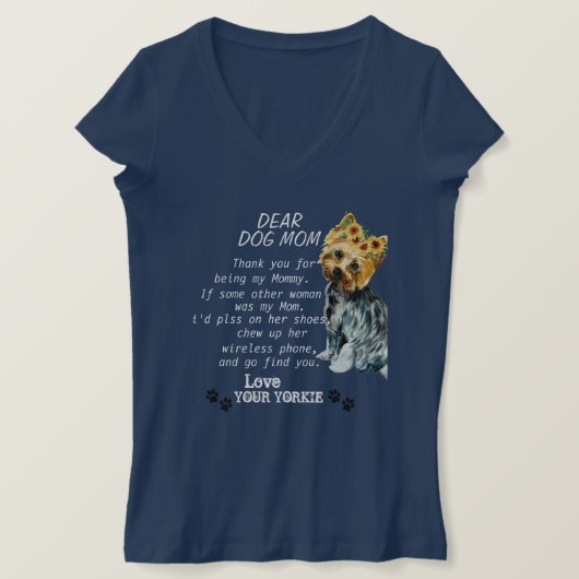 Yorkie mama Funny citeert t-shirt (Design voorkant)