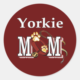Yorkie mama Gifts Ronde Sticker