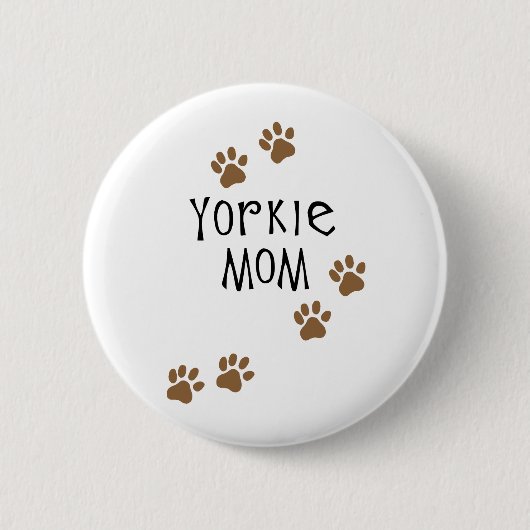 Yorkie mama ronde button 5,7 cm (Voorkant)