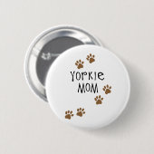 Yorkie mama ronde button 5,7 cm (Voorkant /achterkant)