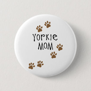 Yorkie mama ronde button 5,7 cm