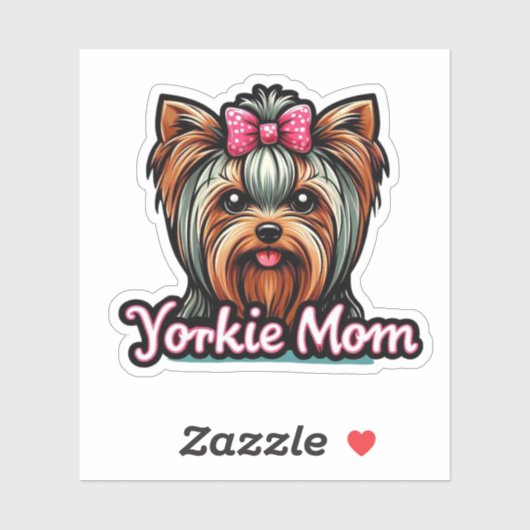 Yorkie mama sticker (Vel)