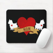 Yorkie mama [stijl Tattoo] Muismat (Met muis)