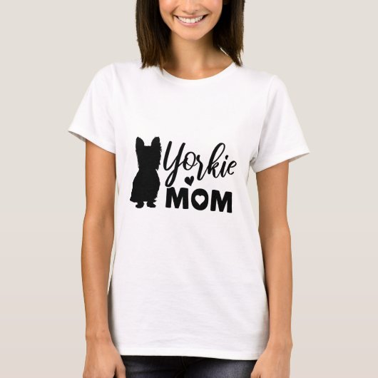 Yorkie mama t-shirt (Voorkant)
