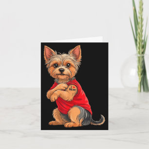 Yorkie met getatoeëerde Yorkshire terriër liefde Kaart