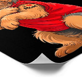 Yorkie met getatoeëerde yorkshire terrier liefde poster (Hoek)
