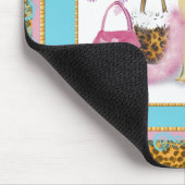 Yorkie met Leopard Animal Print Mousepad Muismat (Hoek)