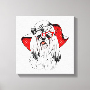Yorkie Mode Shoot Canvas Afdruk