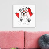 Yorkie Mode Shoot Canvas Afdruk (Insitu (Woonkamer))