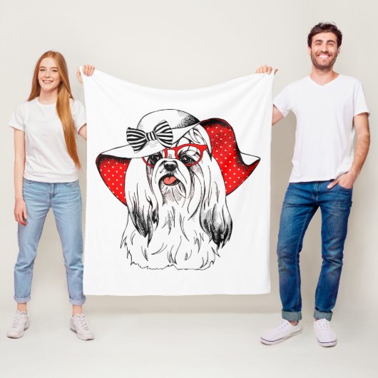 Yorkie Mode Shoot Fleece Deken (In situ)