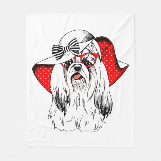 Yorkie Mode Shoot Fleece Deken (Voorkant)