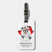 Yorkie Mode Shoot | Jouw namen toevoegen Bagagelabel (Voorkant verticaal)