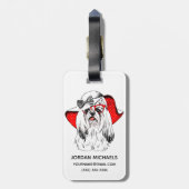 Yorkie Mode Shoot | Jouw namen toevoegen Bagagelabel (Achterkant verticaal)