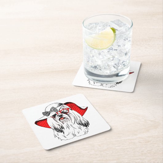 Yorkie Mode Shoot Kartonnen Onderzetters (Insitu)