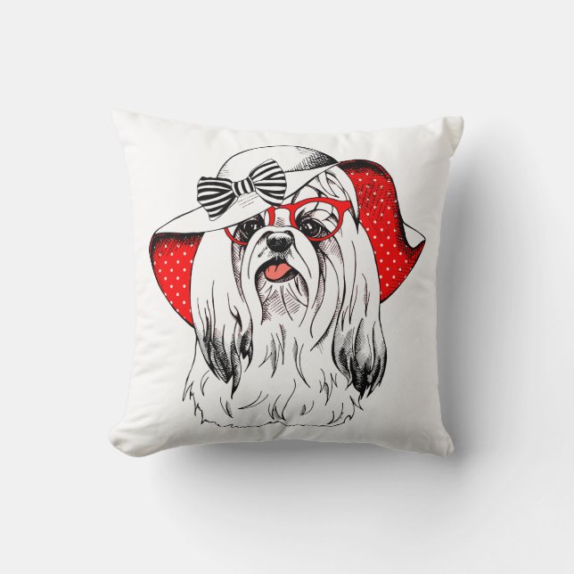 Yorkie Mode Shoot Kussen (Voorkant)