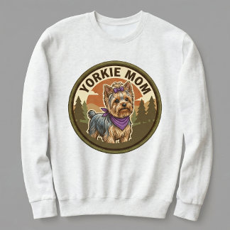 Yorkie Moeder Crewneck Yorkshire Terrier Hond Moed Trui