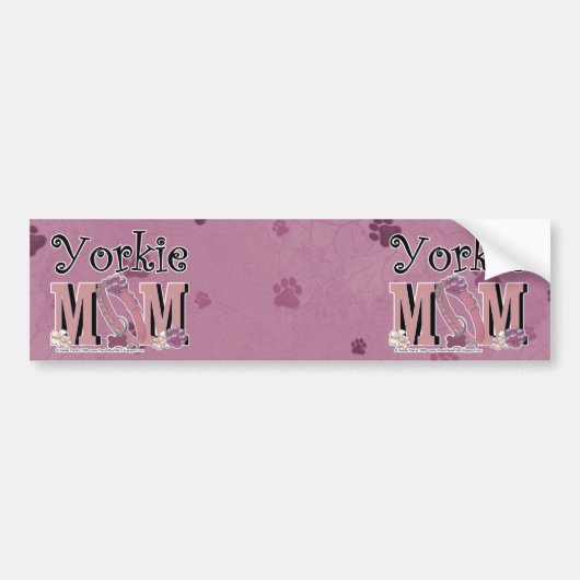 Yorkie MOM Bumpersticker (Voorkant)