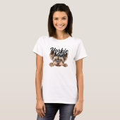 Yorkie Mom Cute Peeking Yorkie T-shirt (Voorkant volledig)