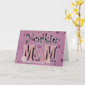 Yorkie MOM Kaart (Gele Bloem)