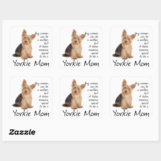 Yorkie Mom Stickers (Vel)