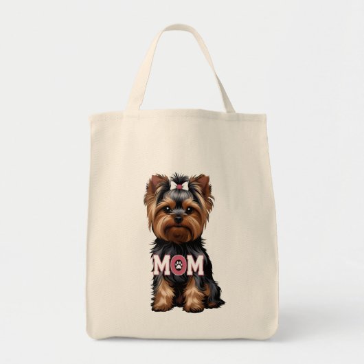 Yorkie Mom Tote Bag (Voorkant)