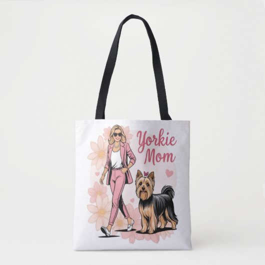 Yorkie Mom Tote Bag (Voorkant)